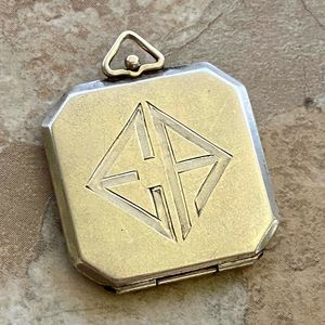 Antique Locket Pendant Sterling Silver Webster Co.